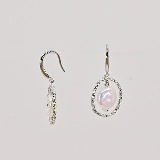 Nudie Jewellery Nudie Jewellery Women's 'Nudie' Maris Pearl Earring in 18k Gold or Sterling Silver - 2