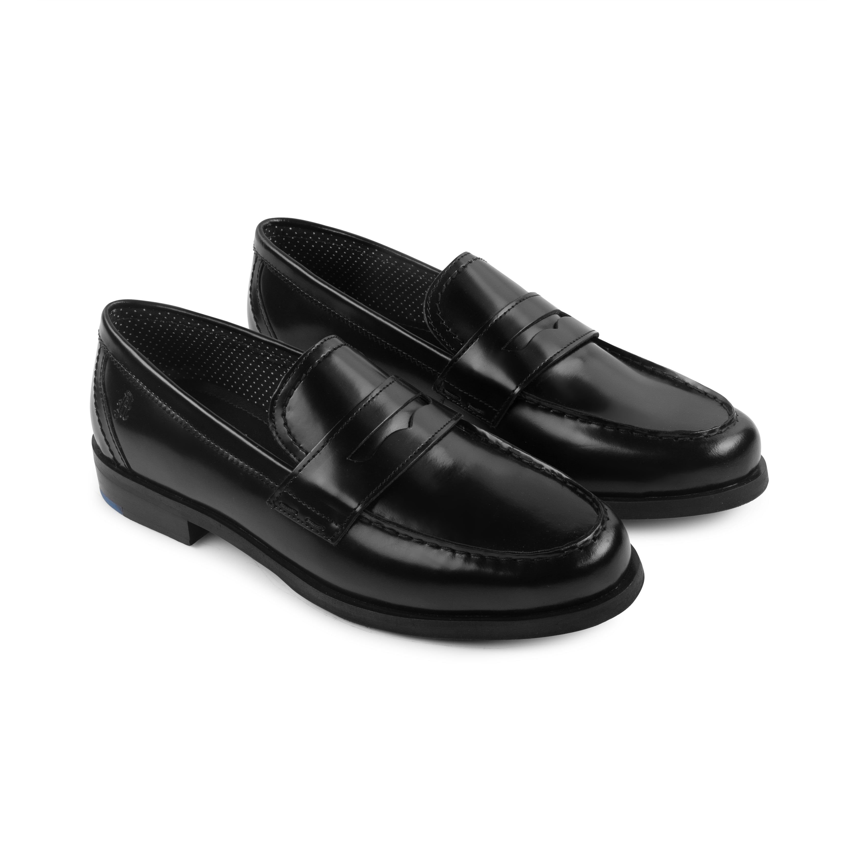 Amen Shoes Amen Shoes Men's Portrush Leather Formal Loafers in Black - 2