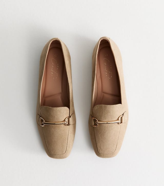 New Look Women's Camel Faux Suede Snaffle Detail Loafers New Look - 2