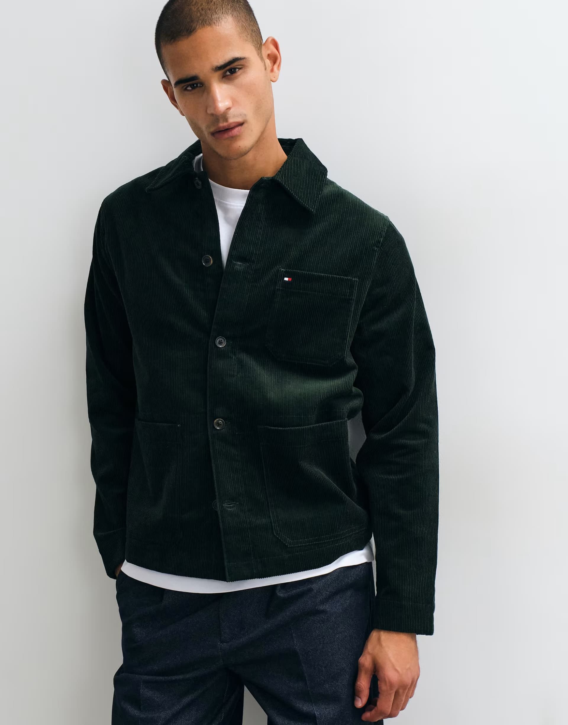 ASOS Tommy Hilfiger corduroy chore jacket in dark green