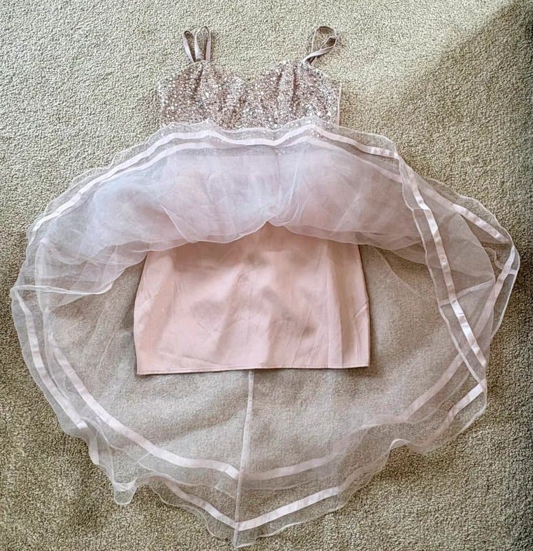 Lipsy VIP Lipsy VIP Blush Pink Sequin Beaded Party Dress| Unworn
