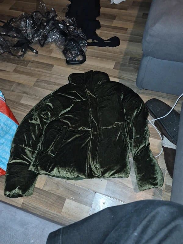 ASOS Asos Green velvet coat size 8