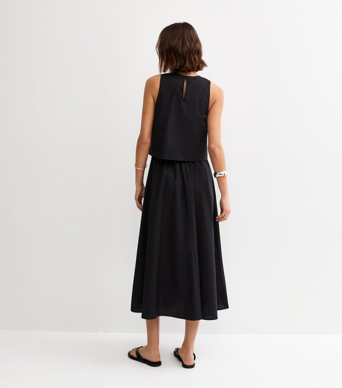 New Look Women's Black Layered Sleeveless Midi Dress New Look - 4
