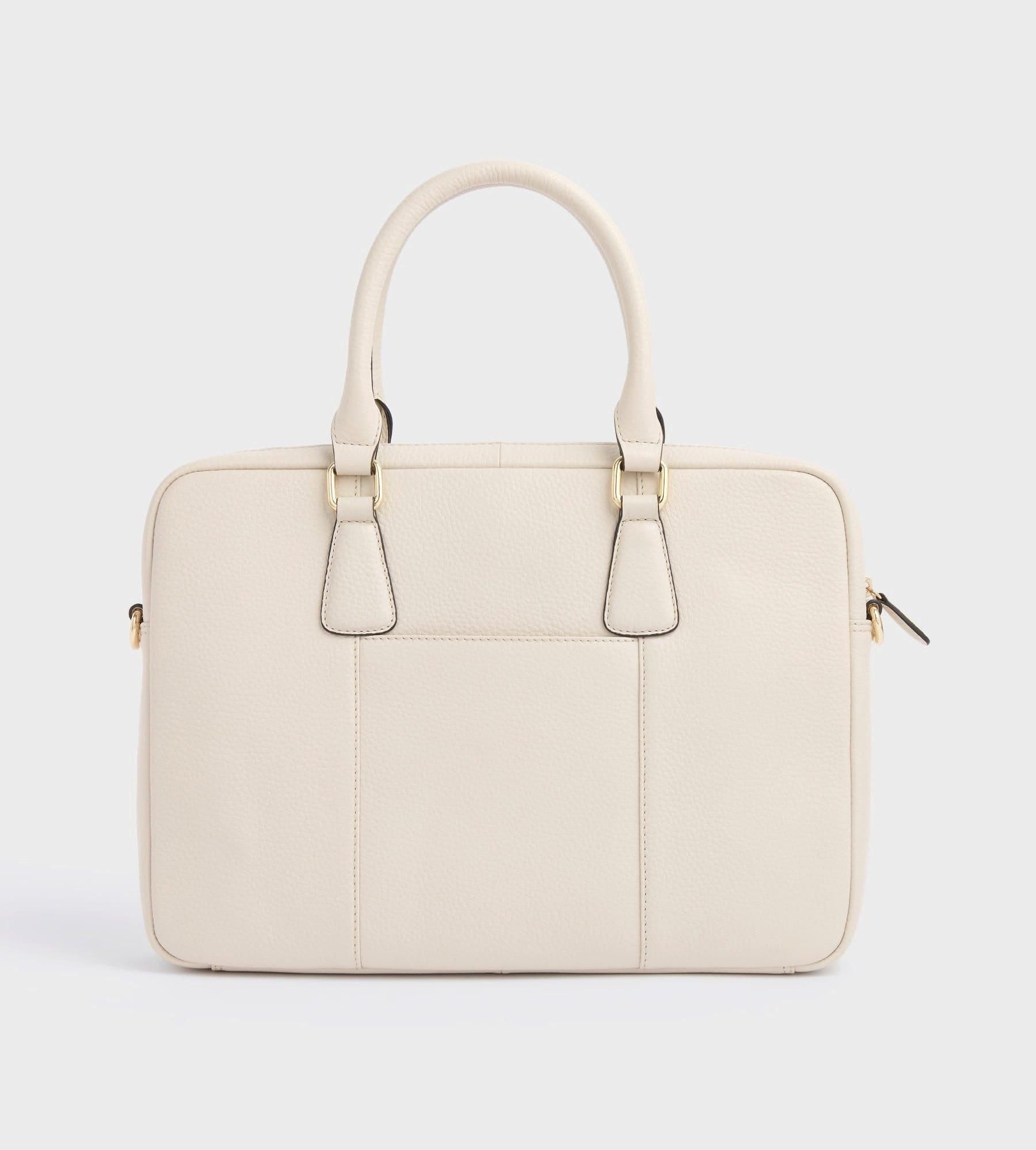 OSPREY LONDON OSPREY LONDON Women's The Adaline Leather Laptop Bag in Off-White - 4