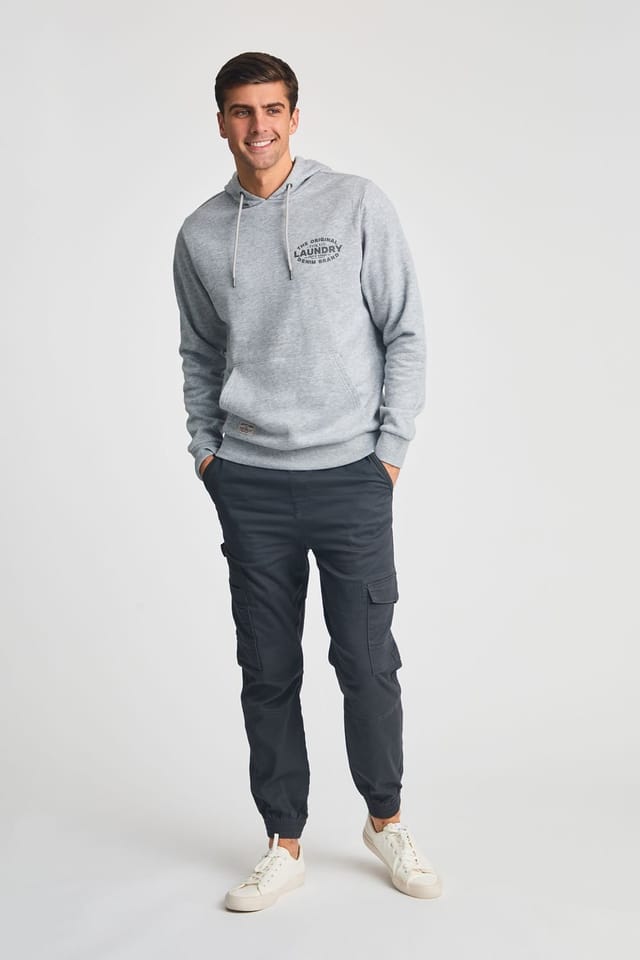 Tokyo Laundry Tokyo Laundry Men's Printed Hoody with Drawcord in Light Grey - 3