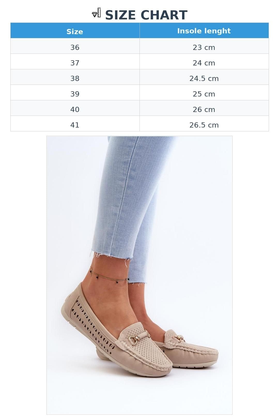 Love Lace Love Lace Women's Openwork Moccasins with Gold Front Decoration & Soft Insole in Beige - 4