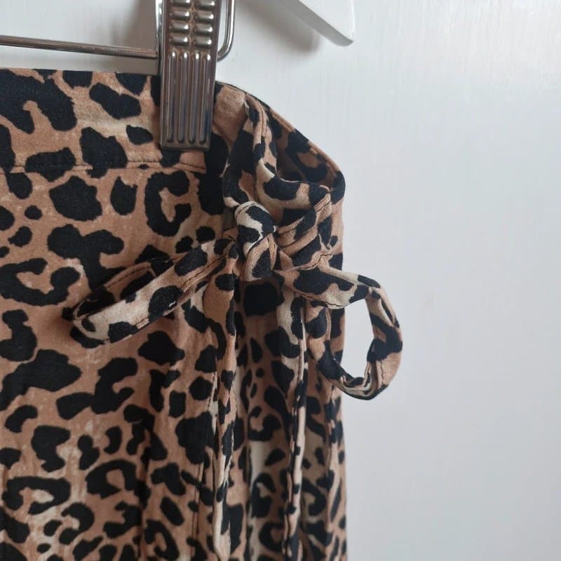 New Look Leopard Print Wrap Skirt