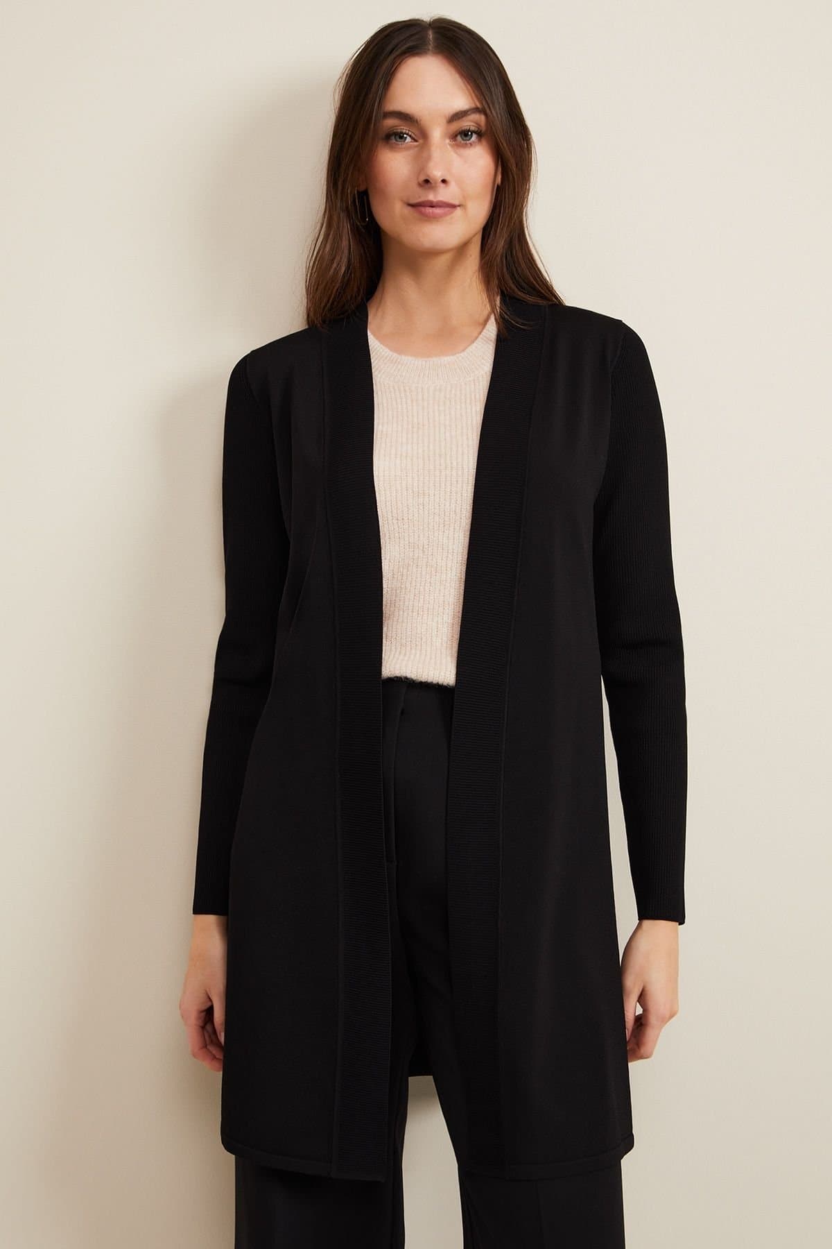 Phase Eight Phase Eight Women's Lauren Long Sleeve Cardigan in Black