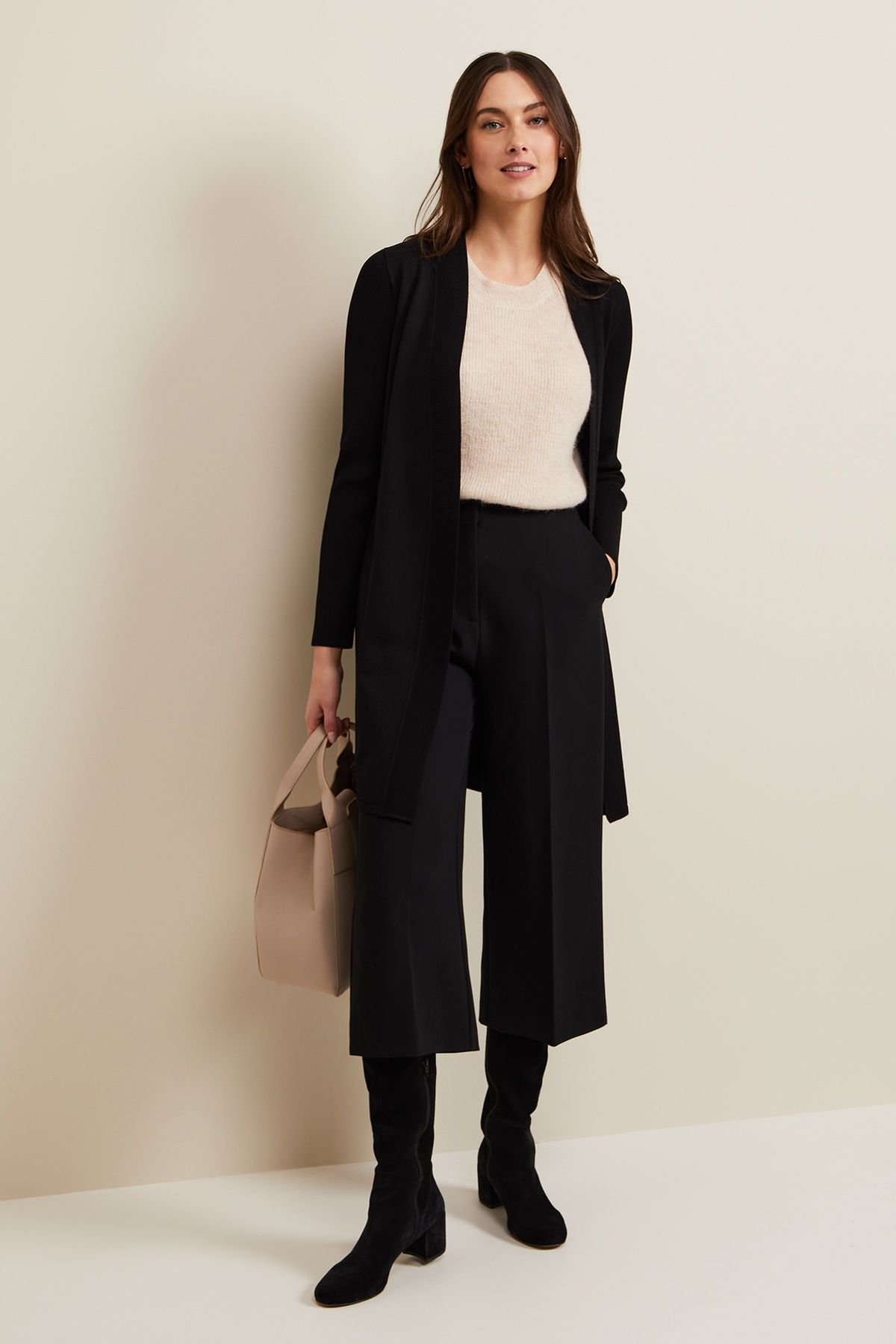 Phase Eight Phase Eight Women's Lauren Long Sleeve Cardigan in Black - 3