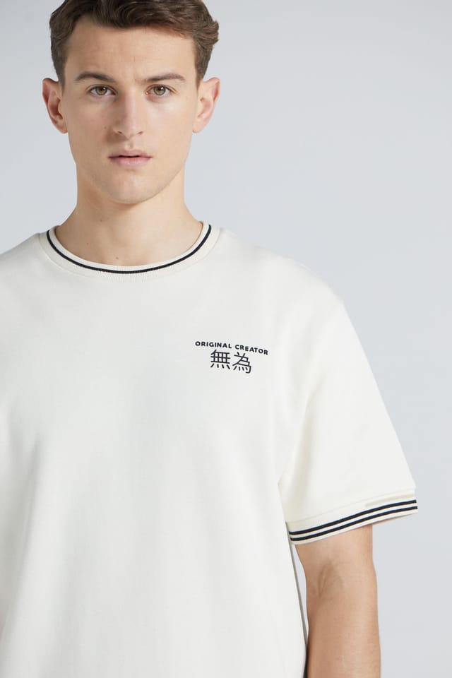 Original Creator Original Creator Men's Boxy Pique Crew T-Shirt - Off-White - 2