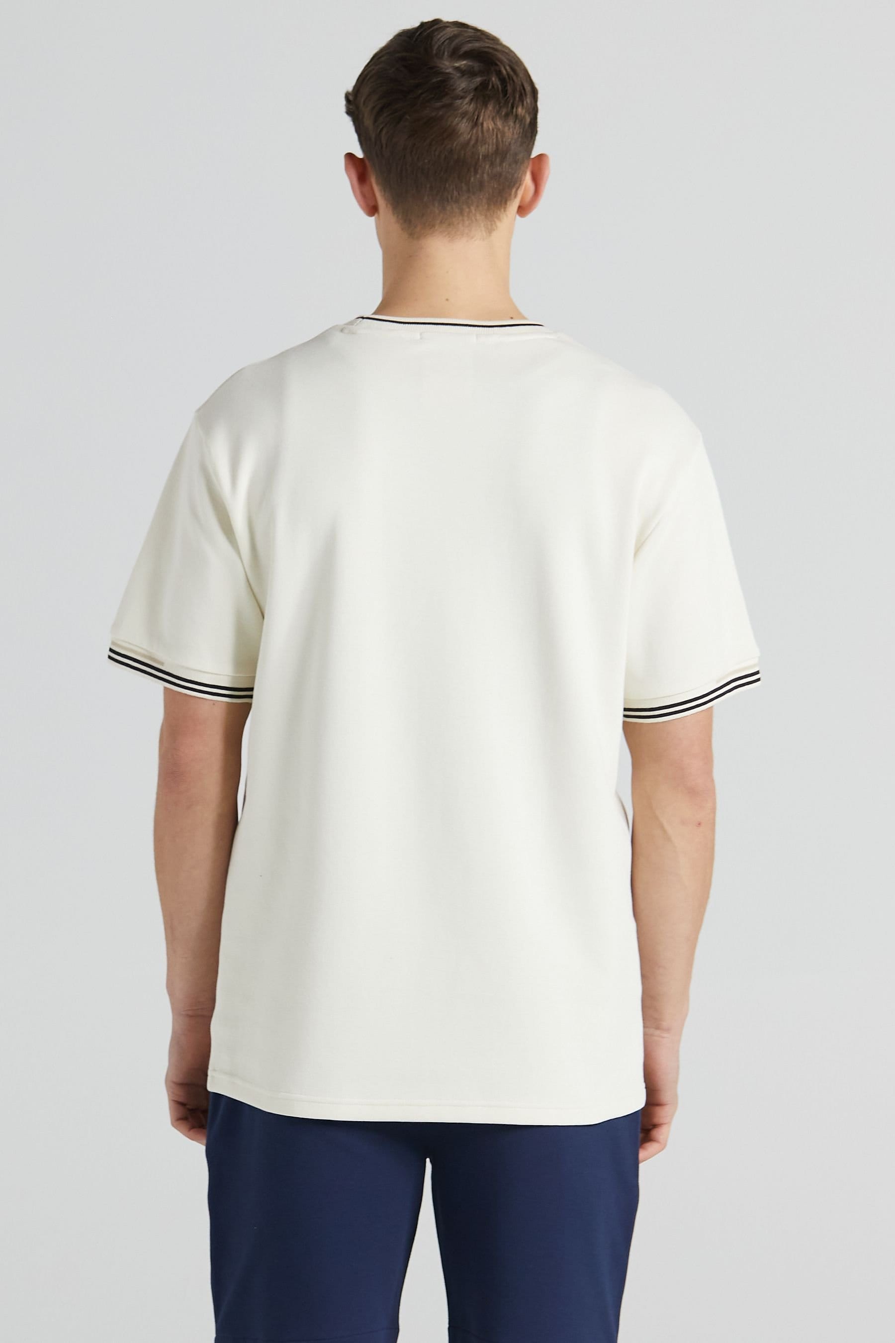 Original Creator Original Creator Men's Boxy Pique Crew T-Shirt - Off-White - 4