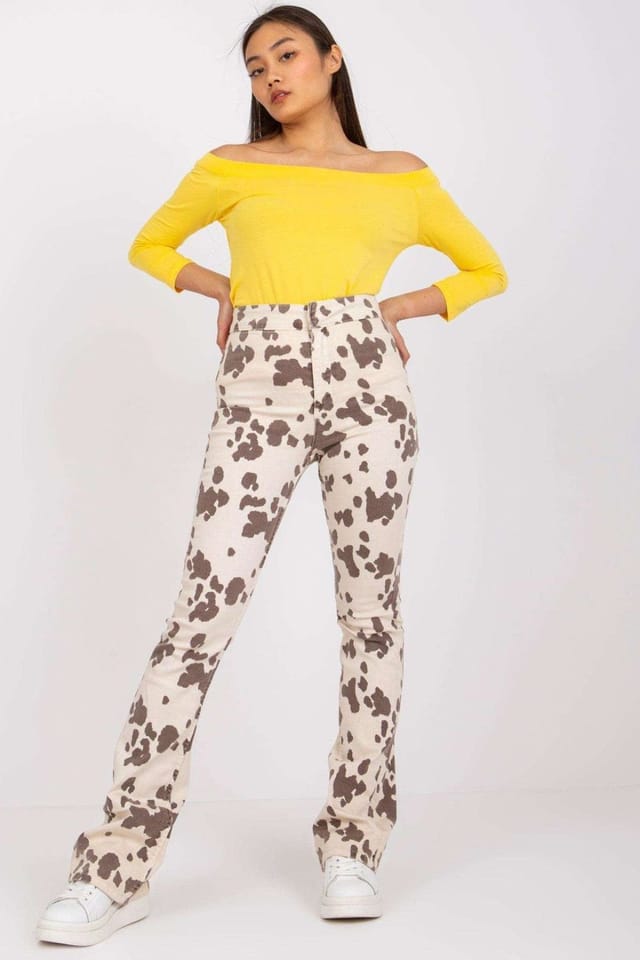 Love Lace Love Lace Women's Spanish Style Off-Shoulder Straight Blouse in Yellow - 2