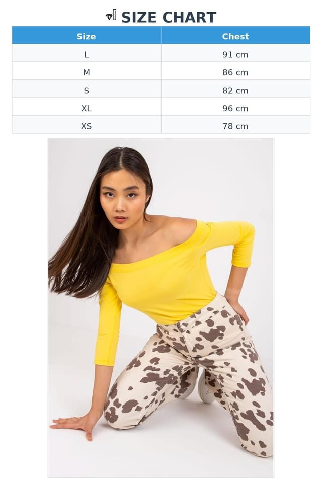 Love Lace Love Lace Women's Spanish Style Off-Shoulder Straight Blouse in Yellow - 3