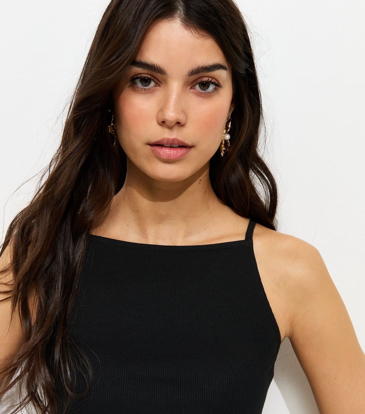 New Look New Look Black Ribbed Jersey Vest