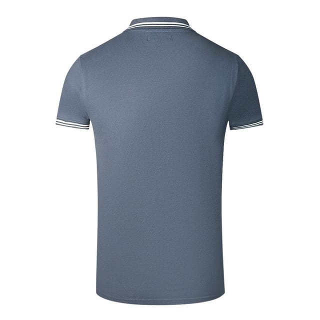 Cavalli Class Cavalli Class Men's Twinned Tipped Collar Navy Blue Polo Shirt - 2