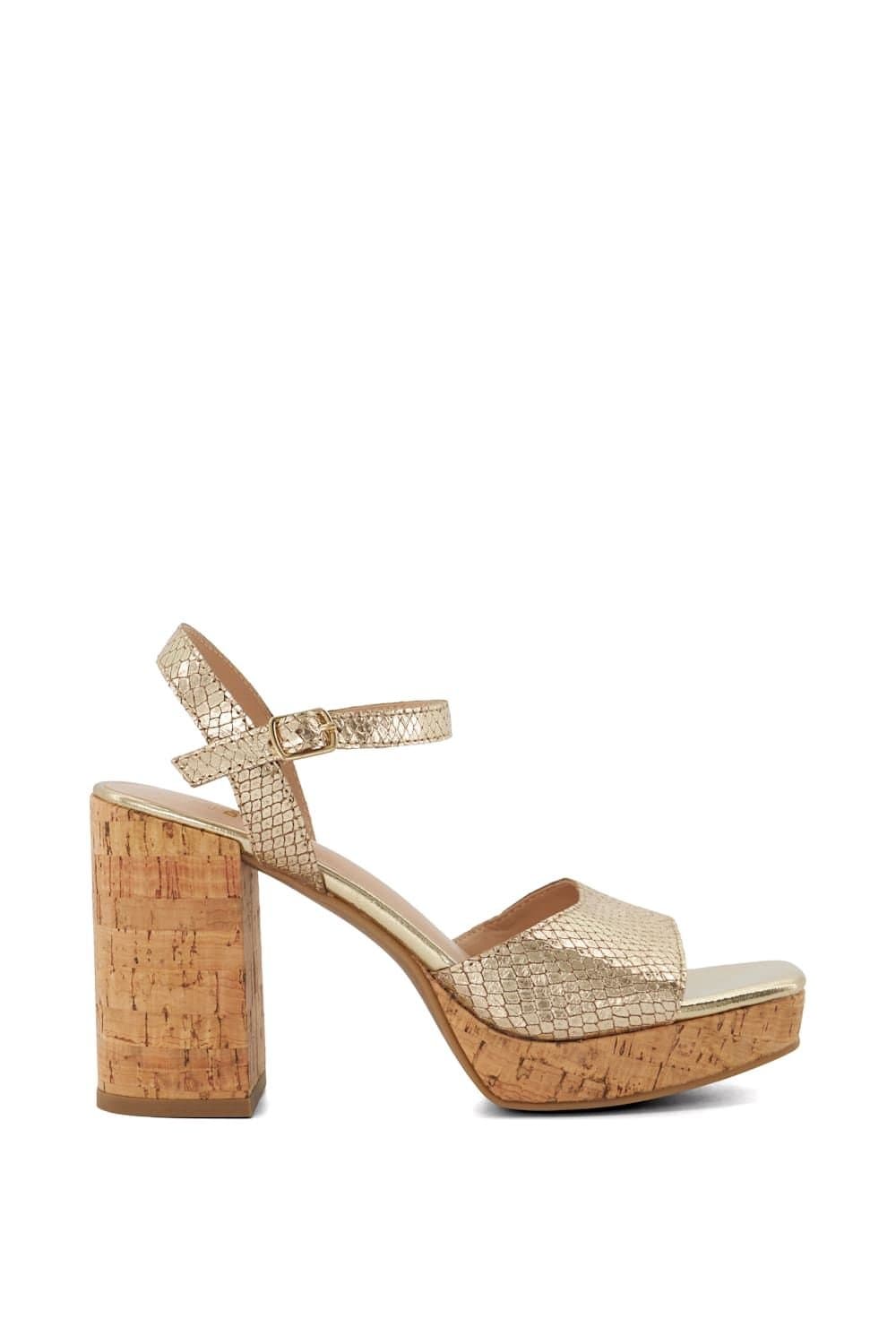 Dune London Dune London Women's 'Jacuzzi' Leather Sandals in Metallics