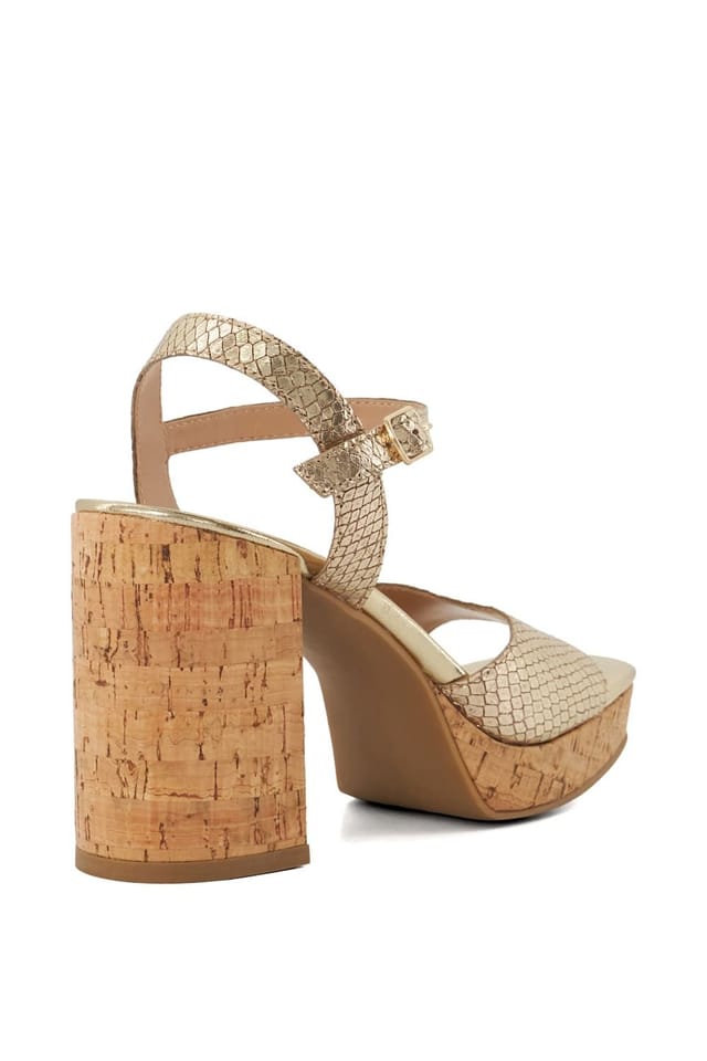 Dune London Dune London Women's 'Jacuzzi' Leather Sandals in Metallics - 3