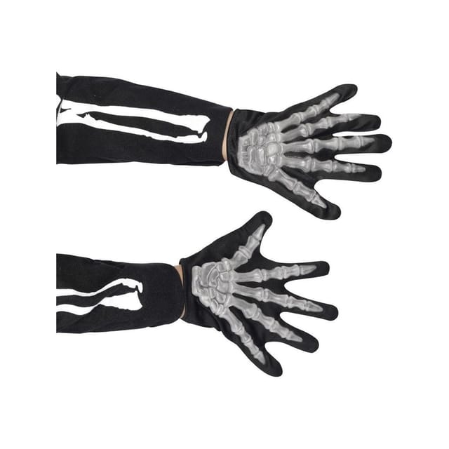 Smiffys Smiffys Men's Skeleton Gloves in Black - 3
