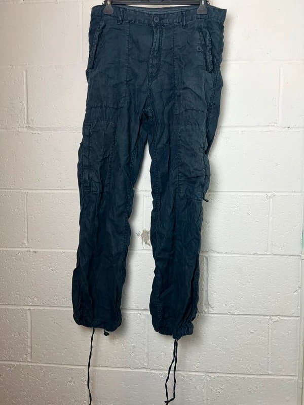 Ted Baker ted baker vintage navy linen cargos men size 36