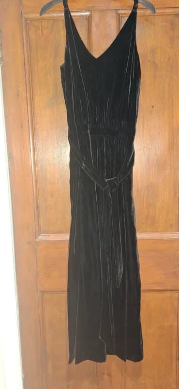 Autograph Fully lined black velvet dress.