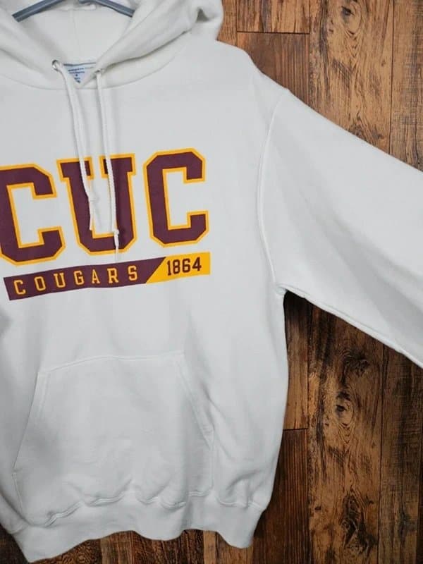 Champion Champion CUC Cougars Hoodie - White Collegiate Logo Pullover