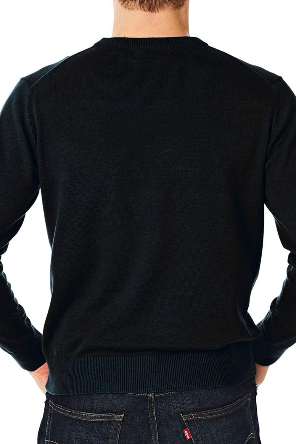 CastlePoint CastlePoint Men's Crew Neck Knitted Jumper in Black - 3