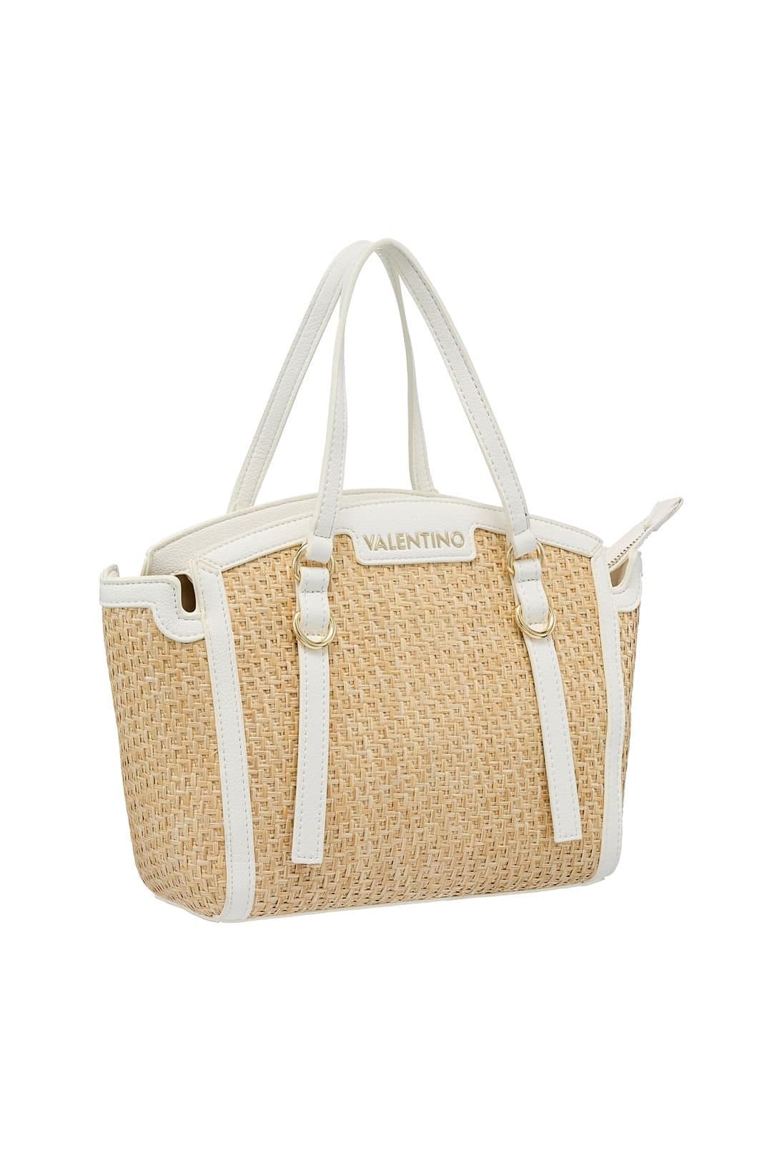 Valentino Valentino Natural Cotton/Linen Woven Shopper