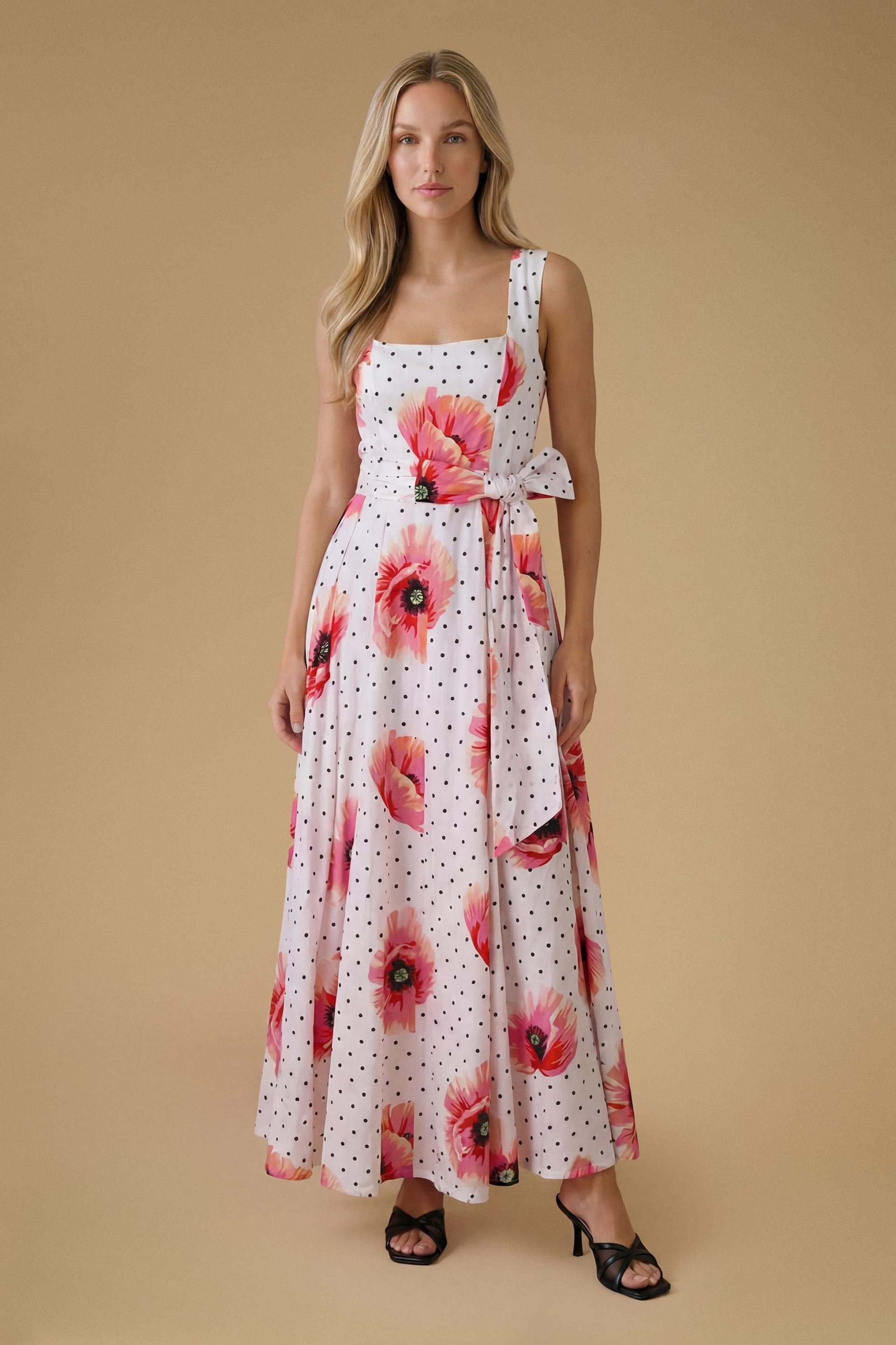 Oasis Oasis Women's Square Neck Cotton Occasion Maxi Dress in Ivory - 4