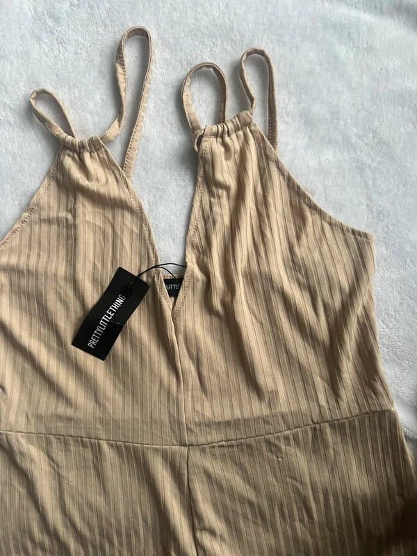 PLT PLT beige playsuit