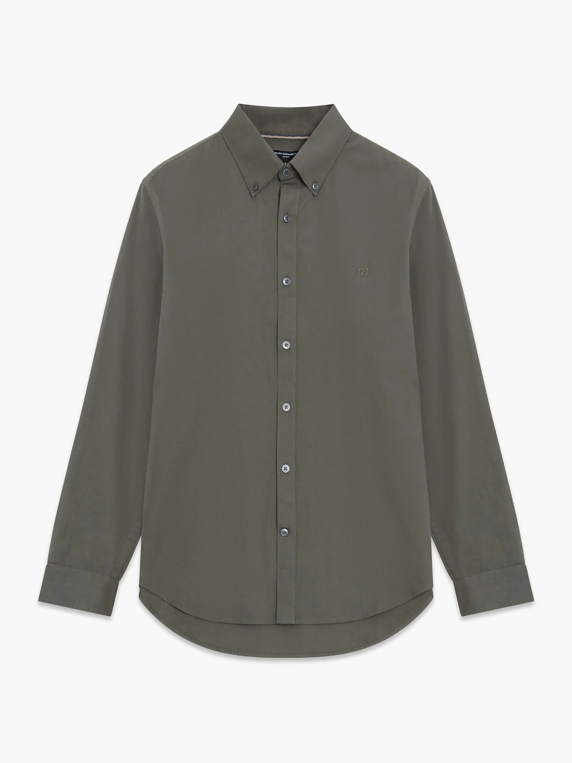 French Connection French Connection Khaki Green Twill Oxford Shirt