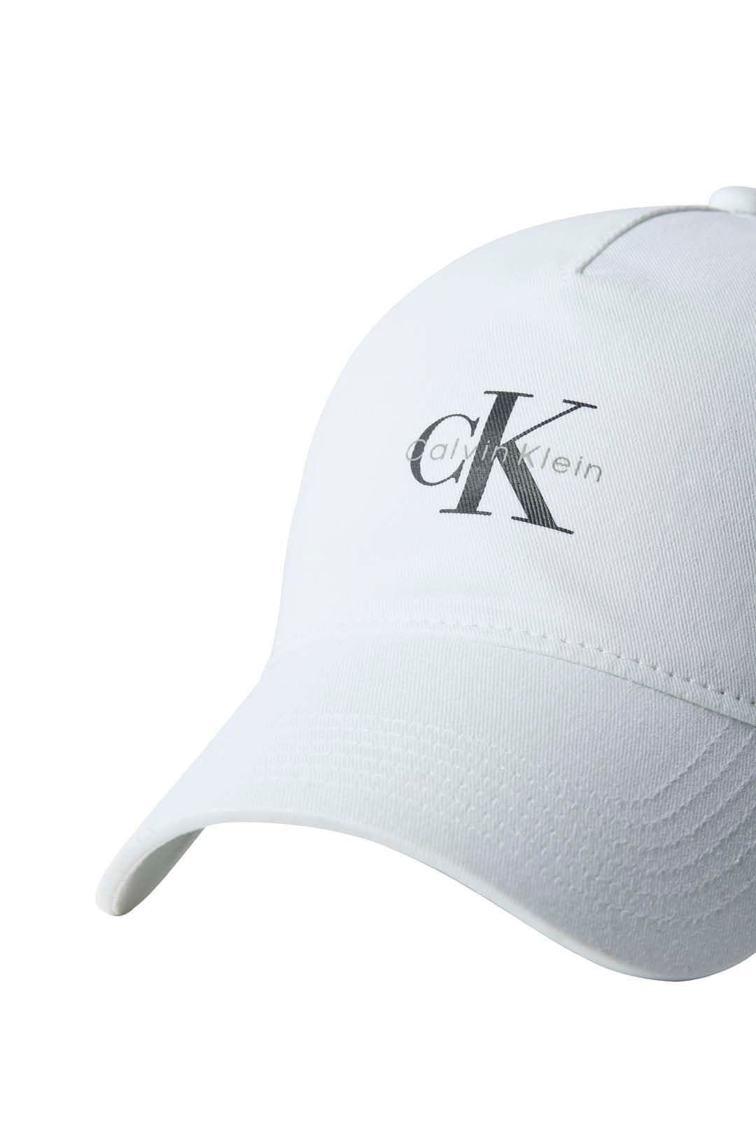 Calvin Klein Calvin Klein Men's Monologo Printed Baseball Cap Bright White