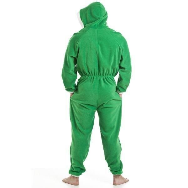 Camille Camille Men's Luxury Supersoft Plain Hooded Onesie in Green - 2