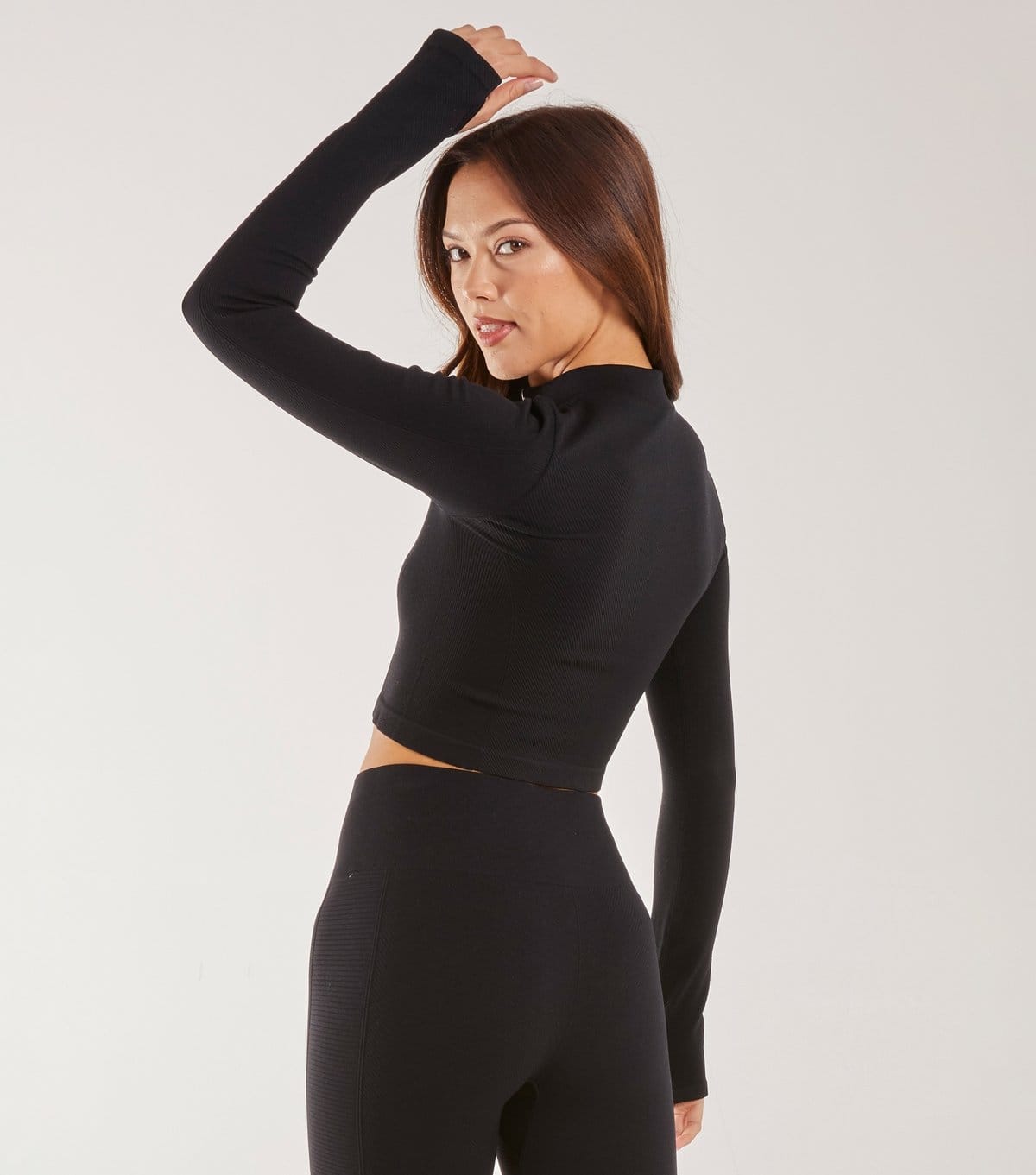 Pink Vanilla Women's Black Rib Double-Zip Crop Top Pink Vanilla New Look - 4