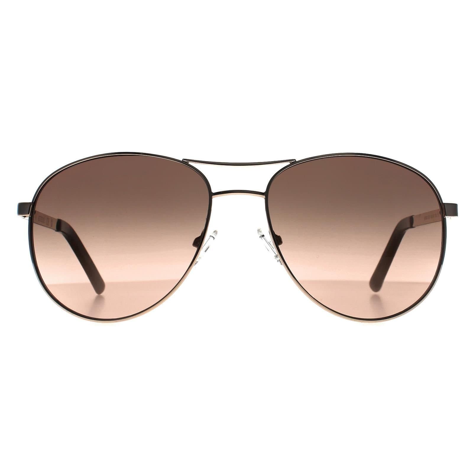 Guess Guess Women's Aviator Gold Brown Gradient Sunglasses