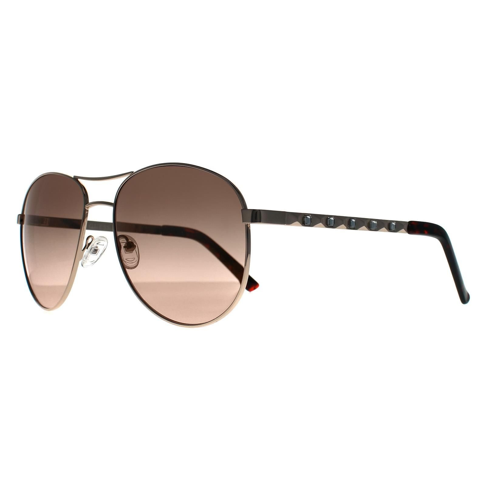 Guess Guess Women's Aviator Gold Brown Gradient GF0408 - 2
