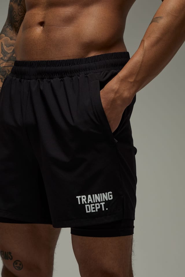 Training Dept. Training Dept. Men's Training Dept Stretch Woven 2IN1 Short in Black - 3