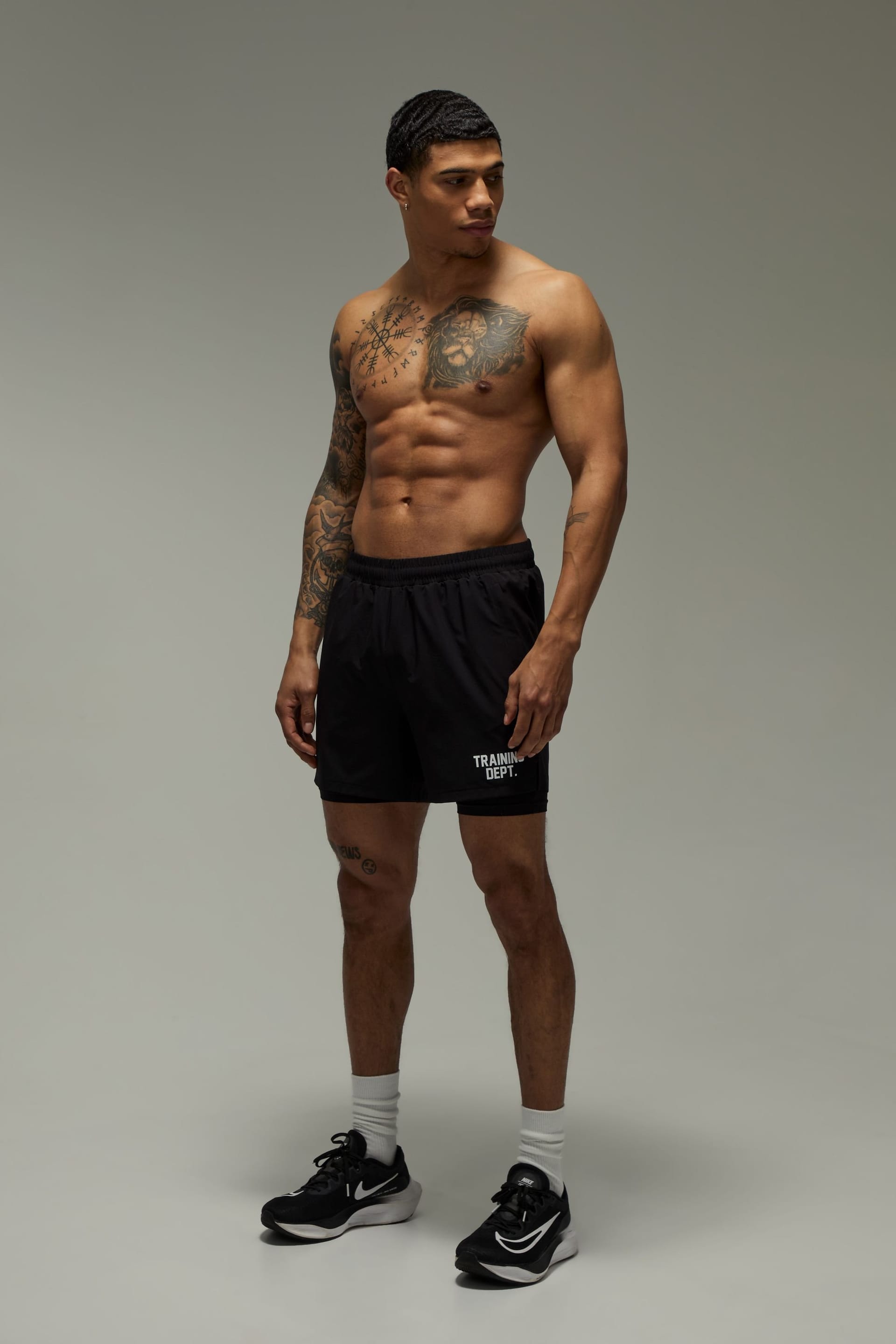 Training Dept. Training Dept. Men's Training Dept Stretch Woven 2IN1 Short in Black - 4