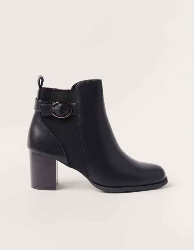 Blue Vanilla Elastic Side Detail Block Heeled Boots - 2