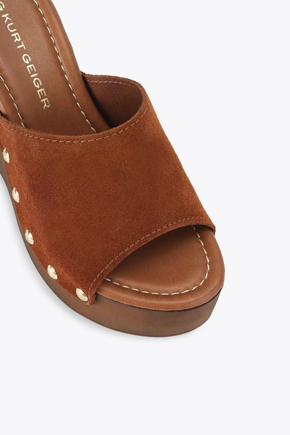 KG Kurt Geiger KG Kurt Geiger Women's 'Rua Wedge' Suede Sandals in Tan - 4