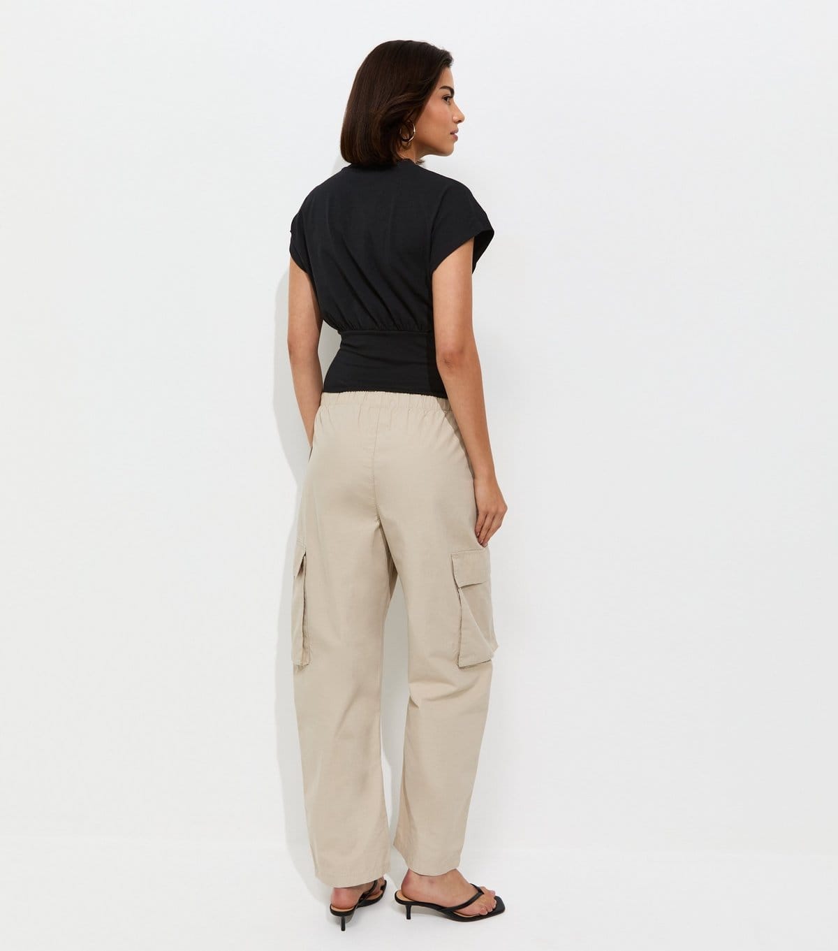 New Look Women's Black Cotton Rich Wide Waistband T-Shirt New Look - 4