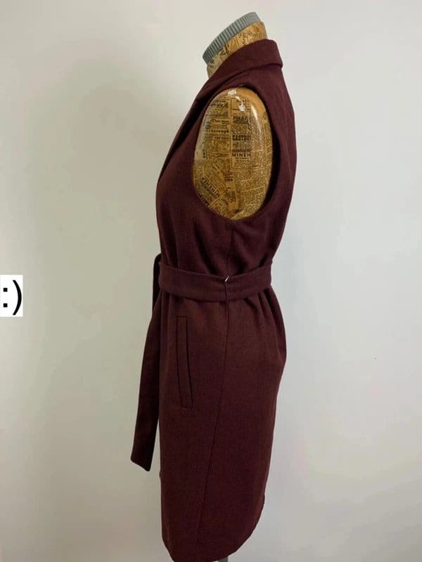 New Look Burgundy Red Wrap Jacket Size 10