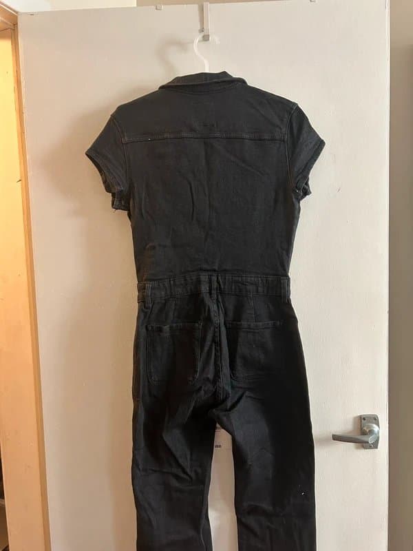 Bershka Denim black jumpsuit/playsuit