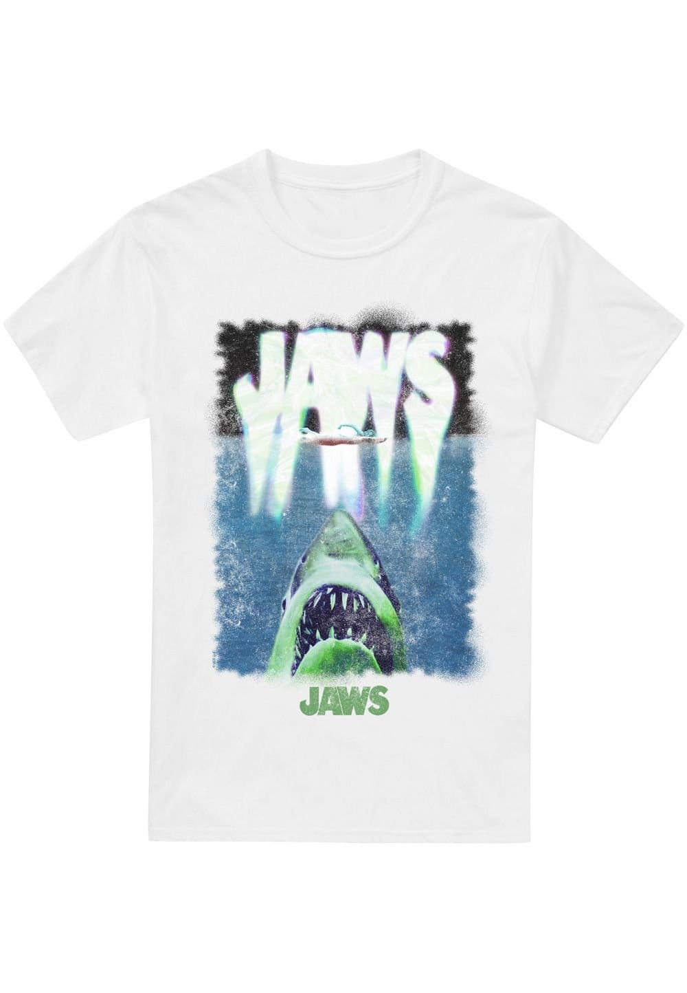 Universal Universal Men's Jaws Acid Warp T-Shirt, White - 4