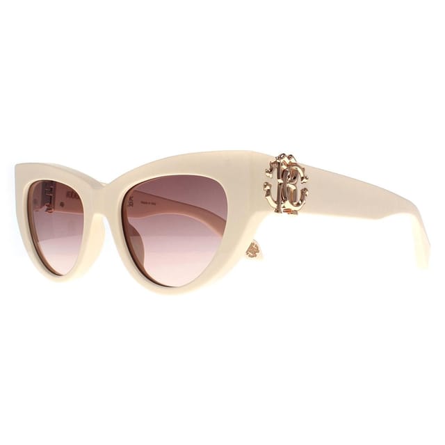 Roberto Cavalli Roberto Cavalli Women's Cat Eye Shiny Beige Brown Gradient SRC017M Sunglasses - 2