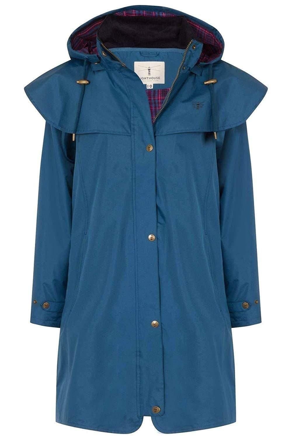 Lighthouse Clothing Lighthouse Clothing Women's Outrider 3/4 Length Waterproof Raincoat in Blue