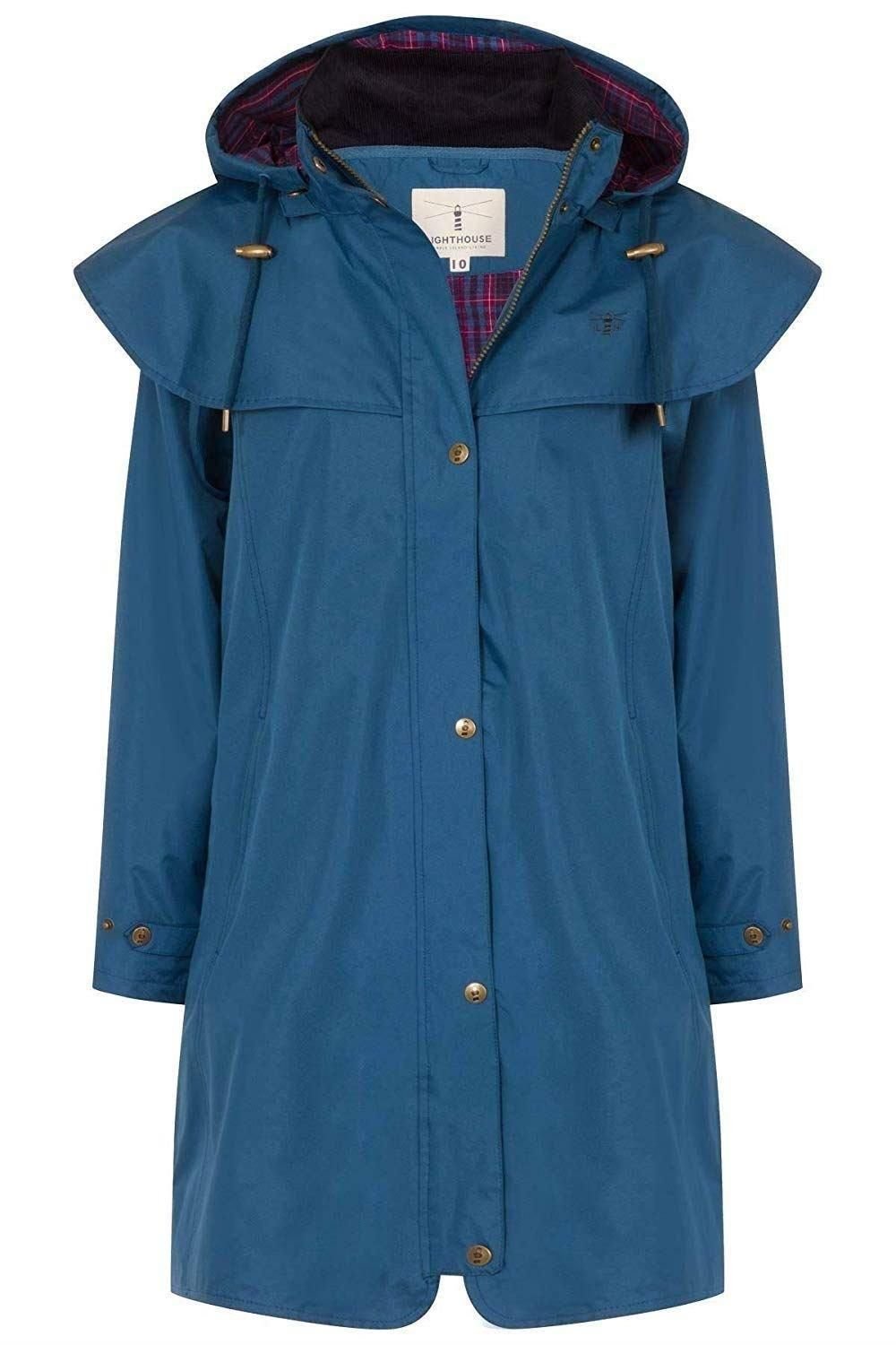 Lighthouse Clothing Lighthouse Clothing Women's Outrider 3/4 Length Waterproof Raincoat in Blue - 2