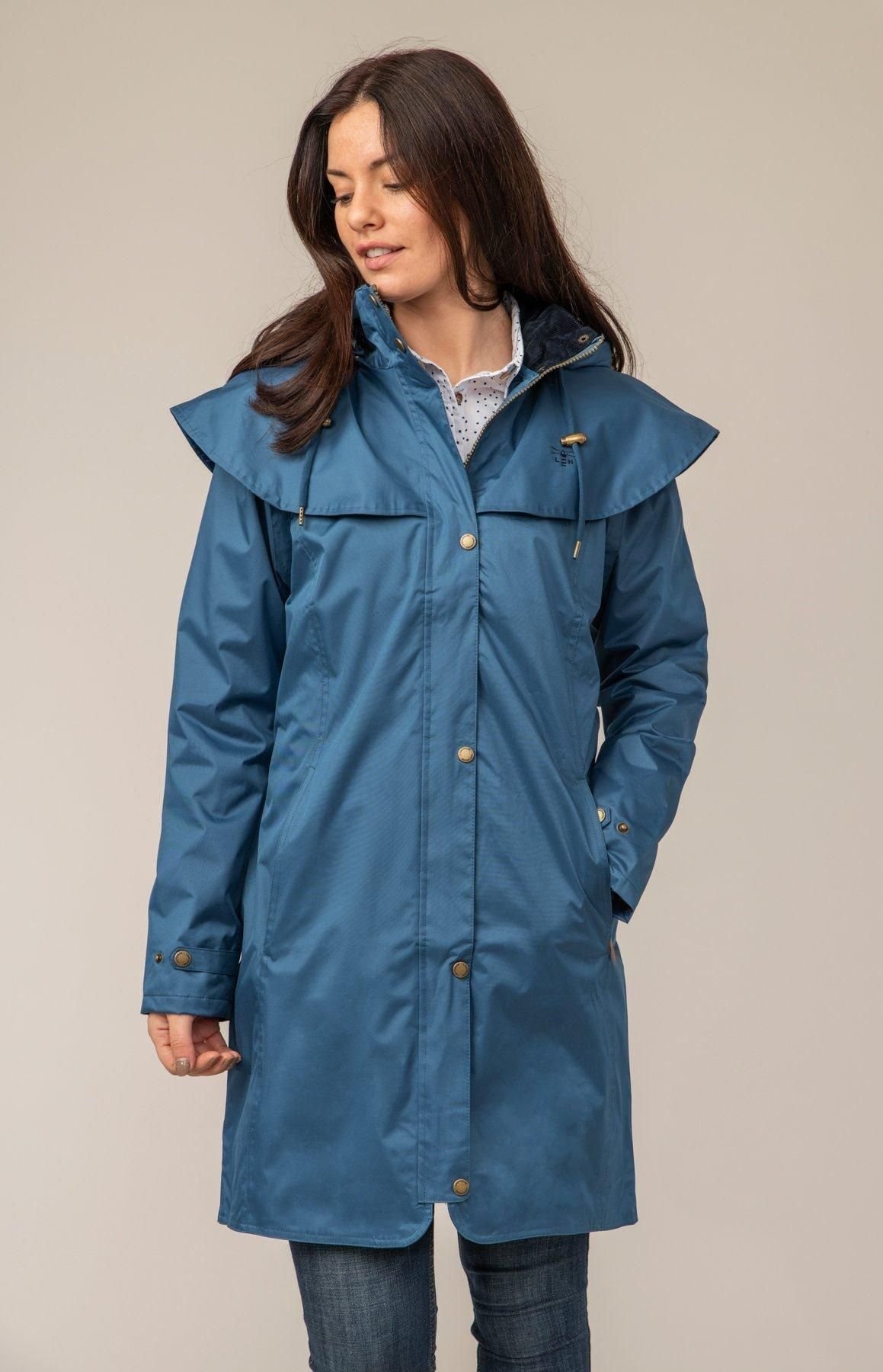 Lighthouse Clothing Lighthouse Clothing Women's Outrider 3/4 Length Waterproof Raincoat in Blue - 4
