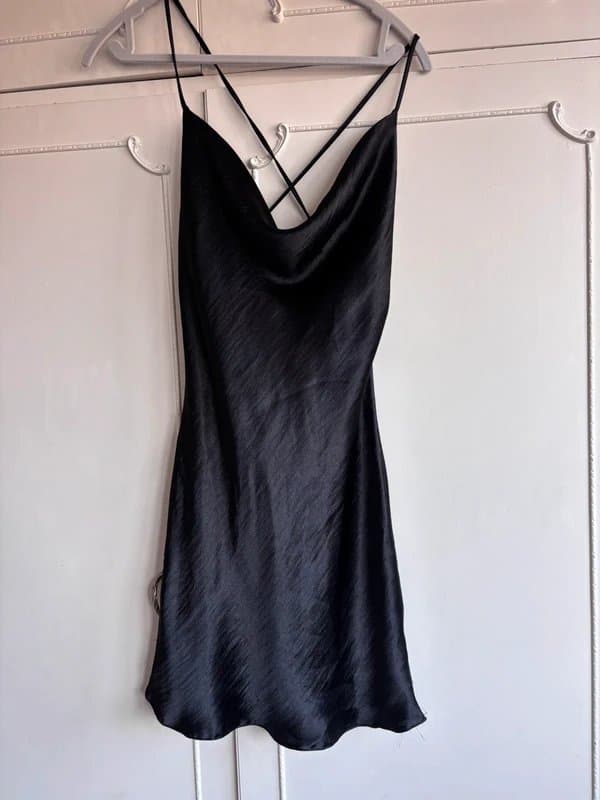 ASOS ASOS black satin style mini dress