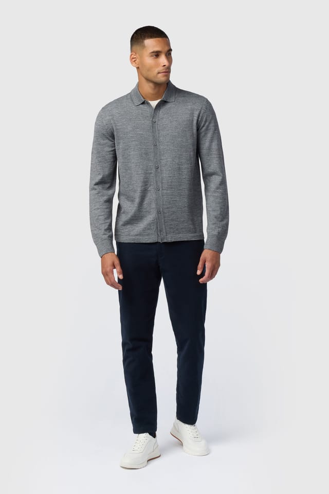 Melka Melka Men's Knitted Shirt in Grey - 2