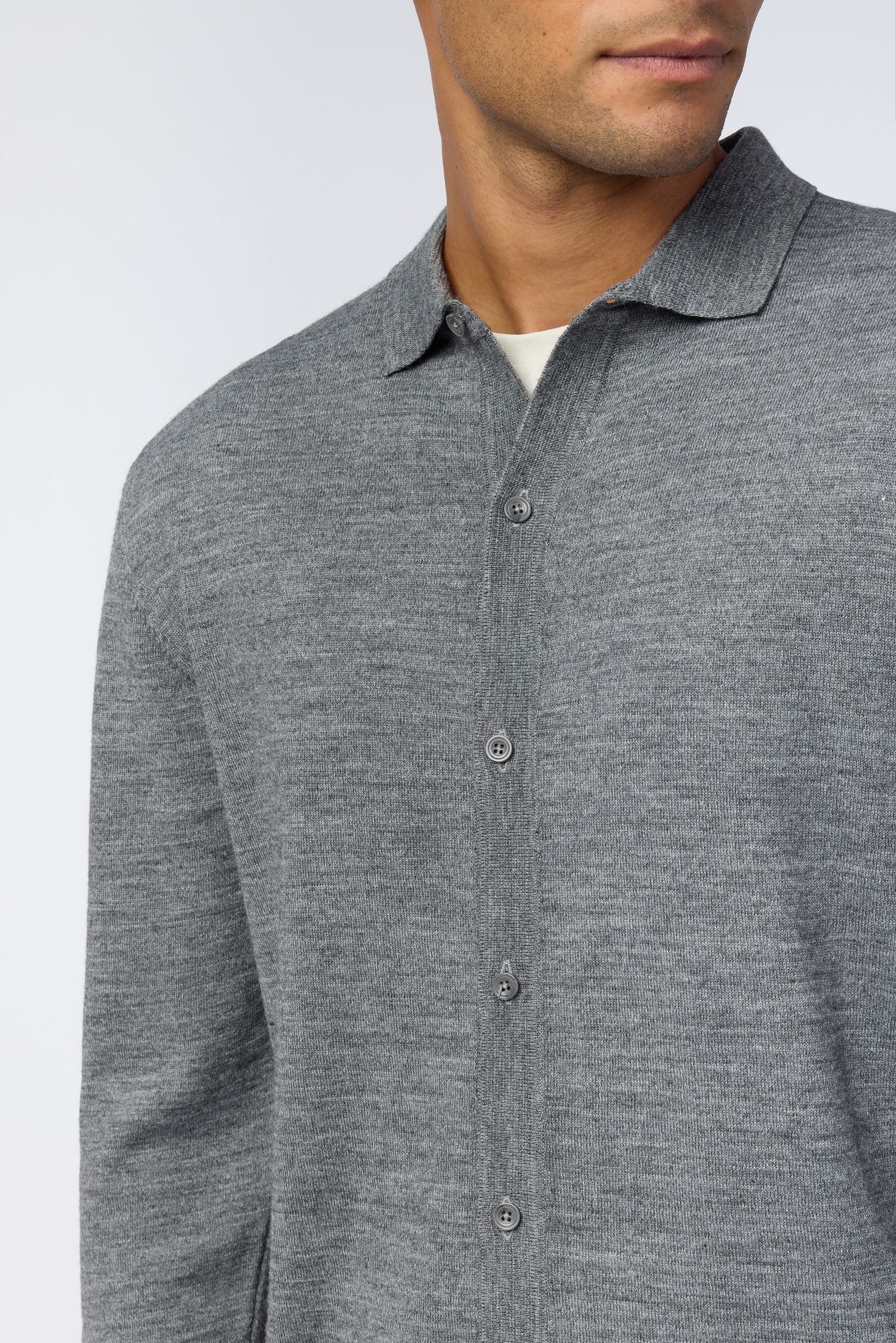 Melka Melka Men's Knitted Shirt in Grey - 4